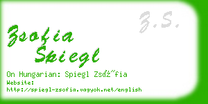 zsofia spiegl business card